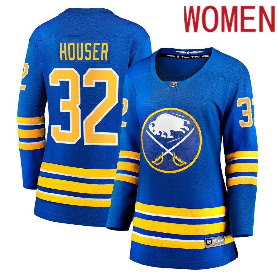 Women Buffalo Sabres 32 Michael Houser Fanatics Branded Royal Home Breakaway NHL Jersey